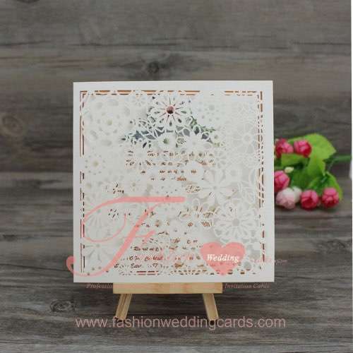 Floral Laser Cut Stationary Wedding Invitations Designs